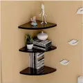 Crafter Bazar™ Wooden Floating Corner Shelf – Wall Storage & Decor