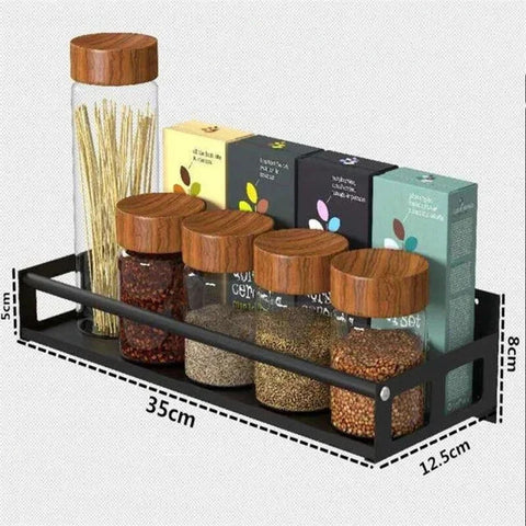 Crafter Bazar™ Wooden Wall Shelf – Kitchen & Home Decor