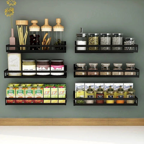 Crafter Bazar™ Wooden Wall Shelf – Kitchen & Home Decor