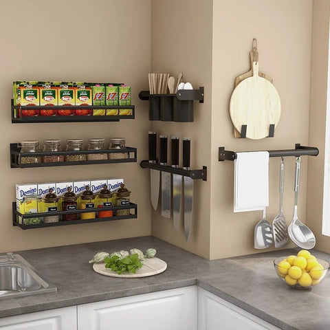 Crafter Bazar™ Wooden Wall Shelf – Kitchen & Home Decor